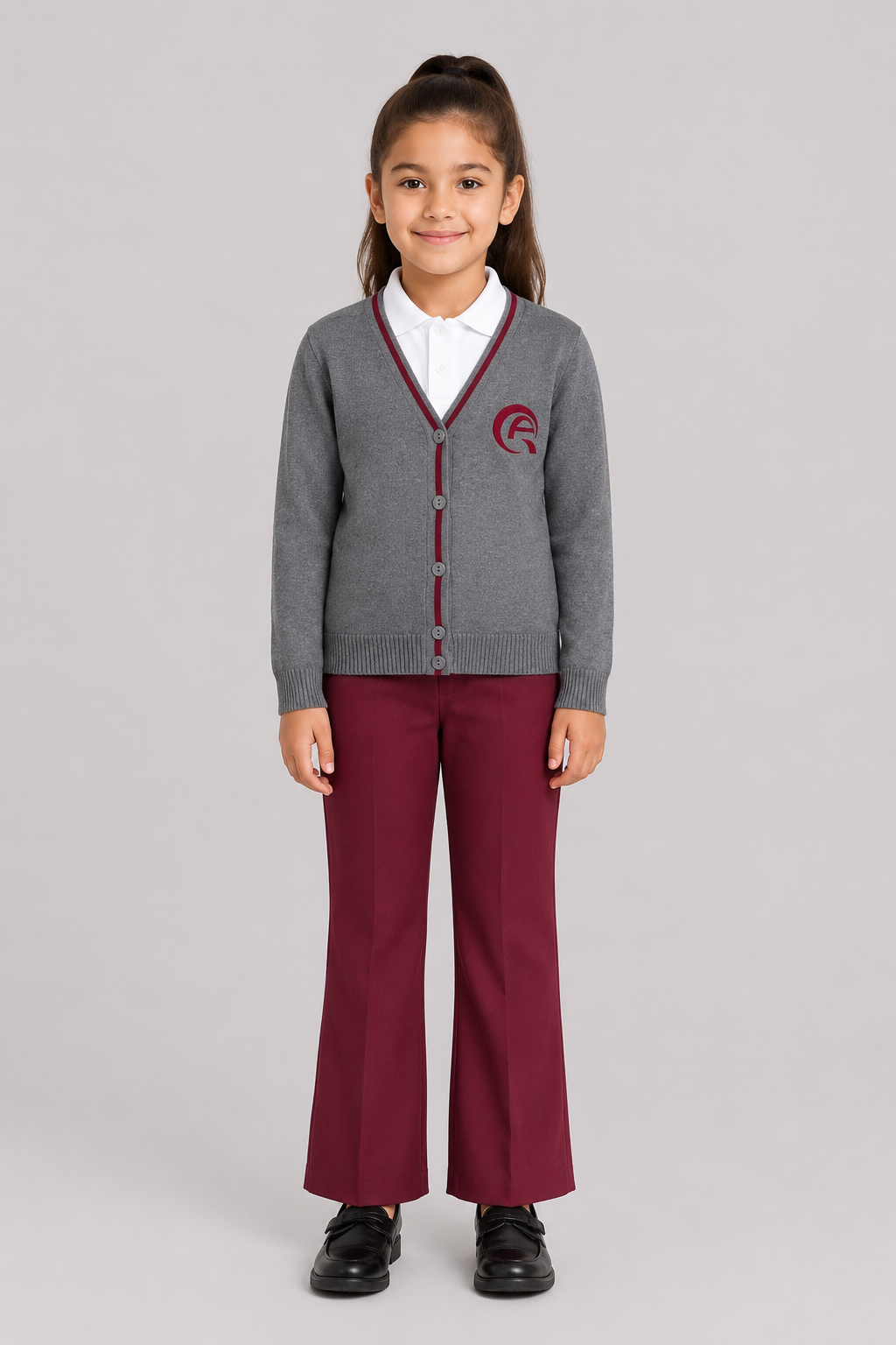 Qatar Academy Girls Grey Cardigan